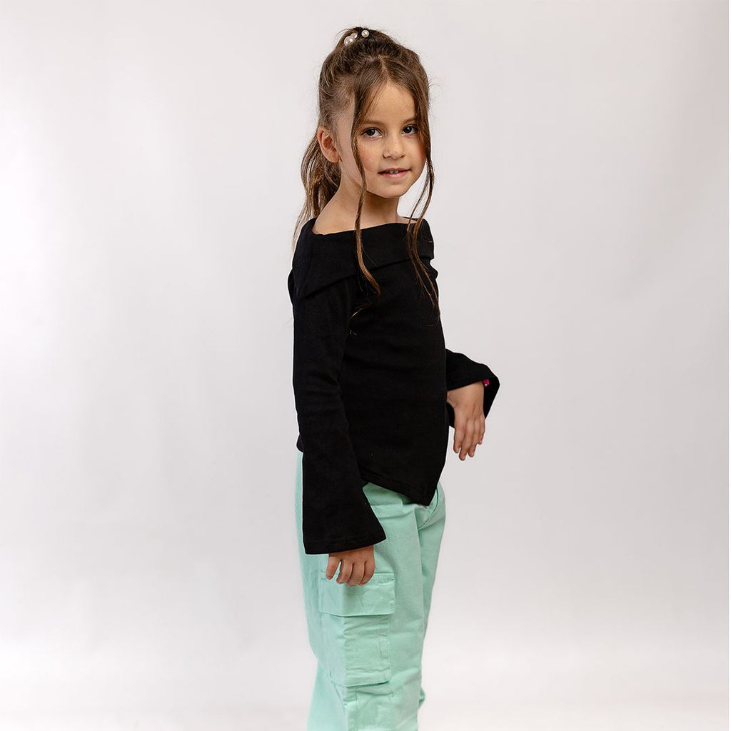 black Asymmetrical top - image 5