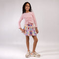 (Skirt) Bubble Skirt (Peach floral)