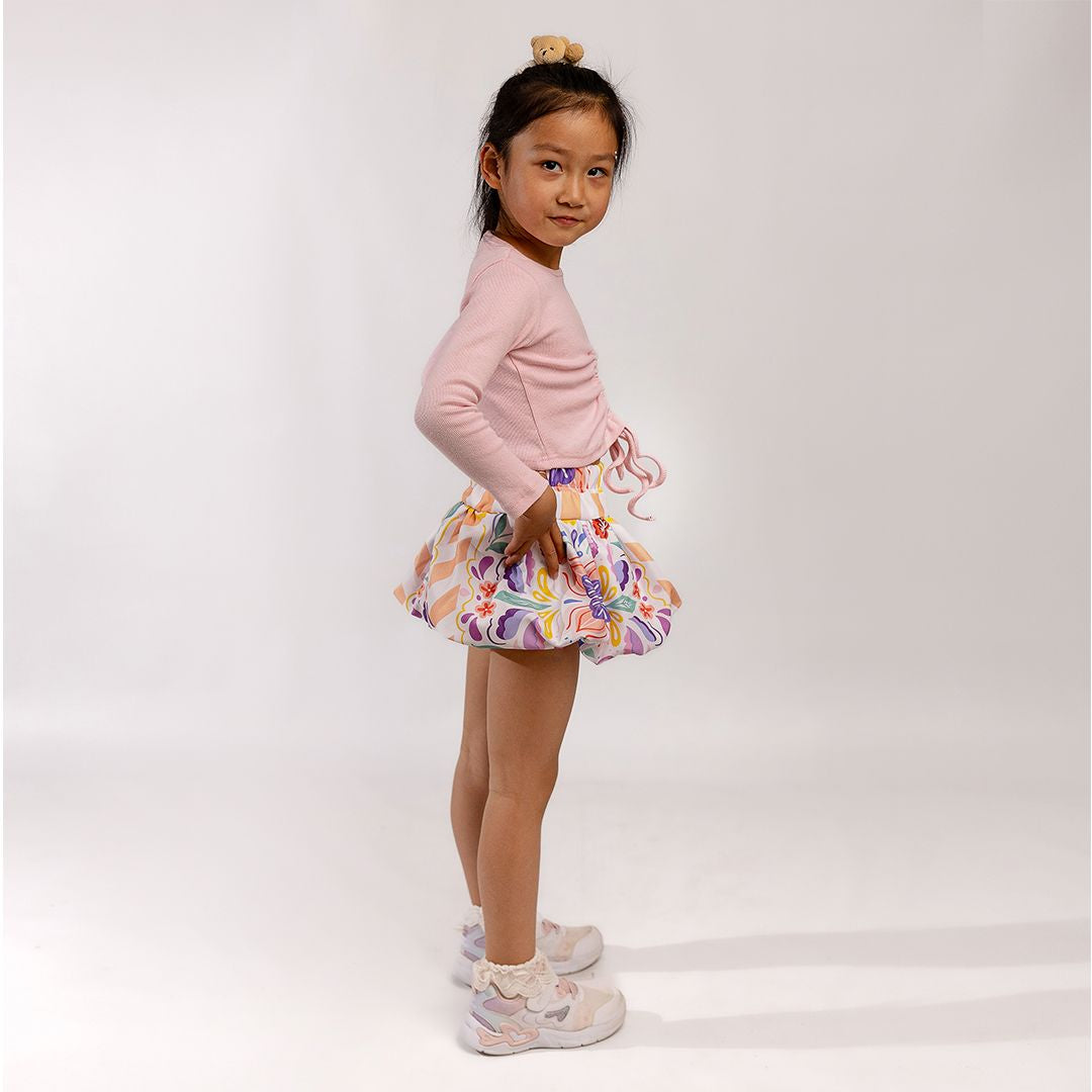 (Skirt) Bubble Skirt (Peach floral) - image 5