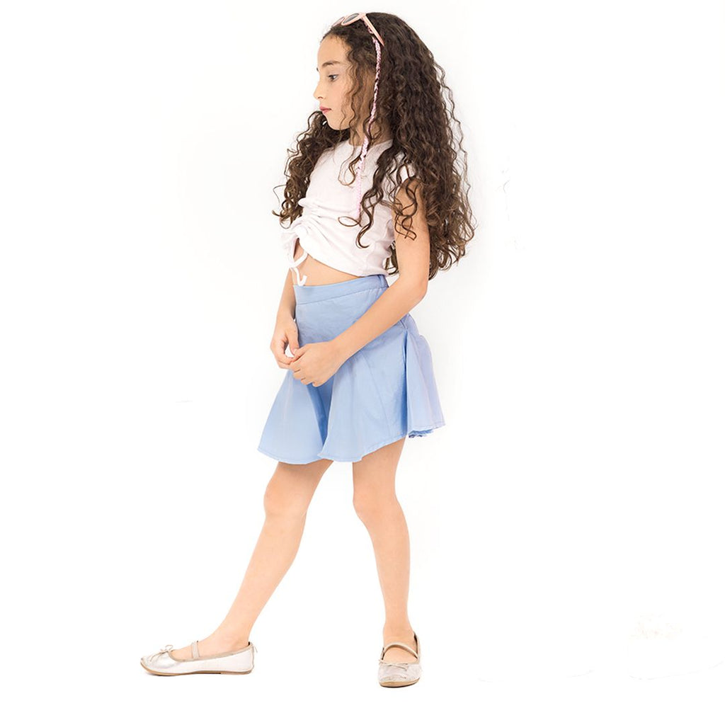 Unique blue flared skirt - image 5
