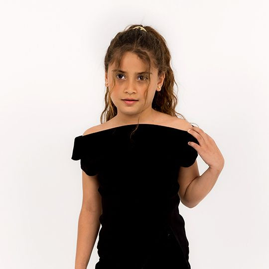 Asymmetrical black half sleeves - image 2
