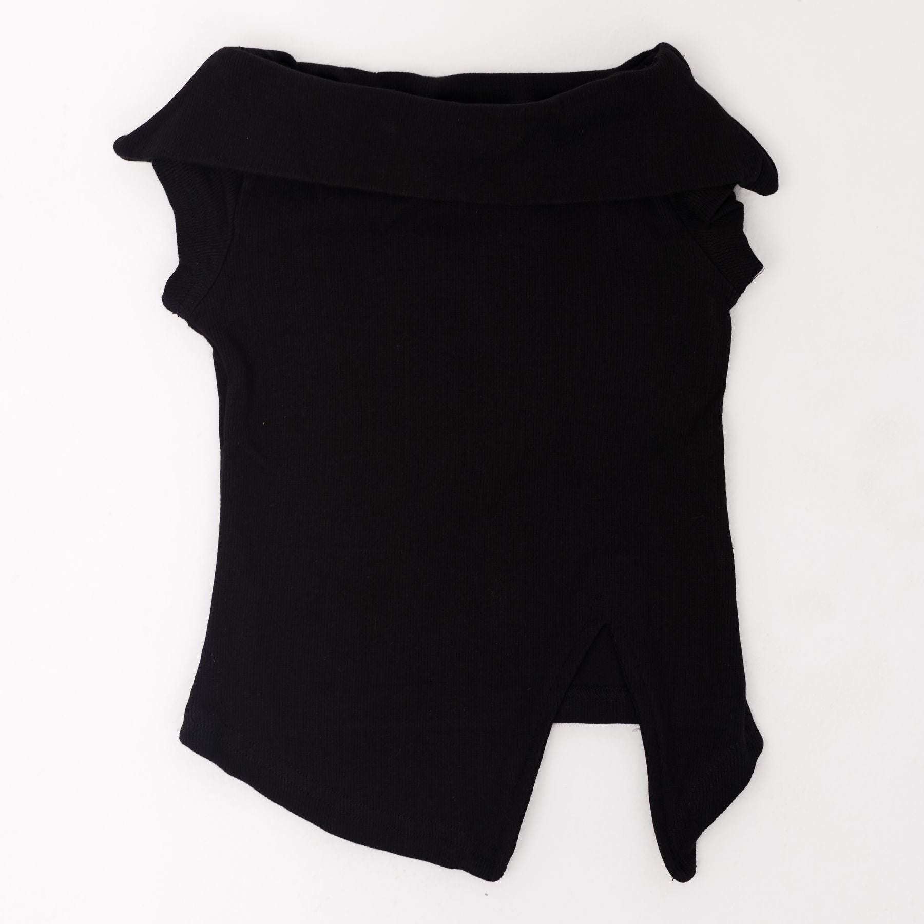 Asymmetrical black half sleeves - image 4