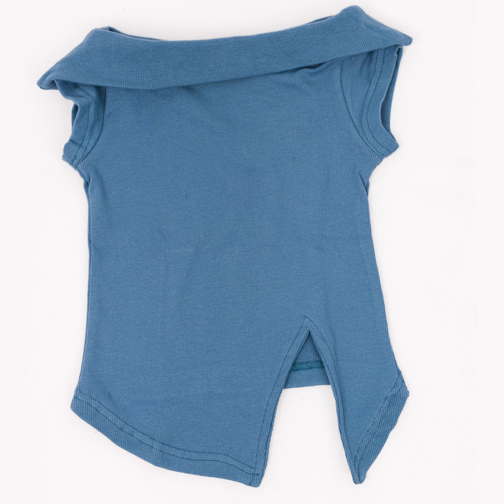 Asymmetrical Navy top