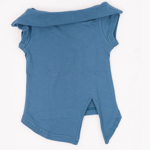 Asymmetrical Navy top