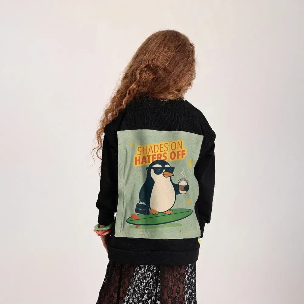 Zip and Switch Sweatshirt + Mystery Reveal print Box (Black) - image 7