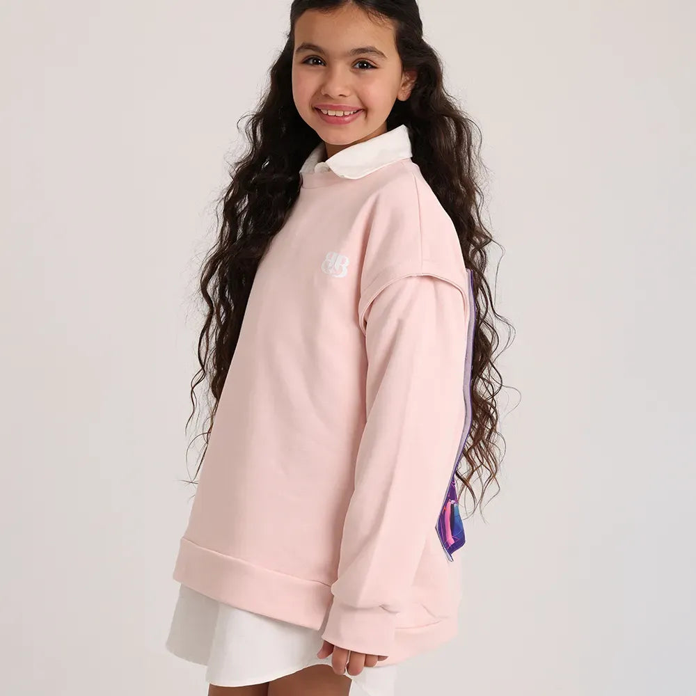 Zip and Switch Sweatshirt + Mystery Reveal print Box  (pink)