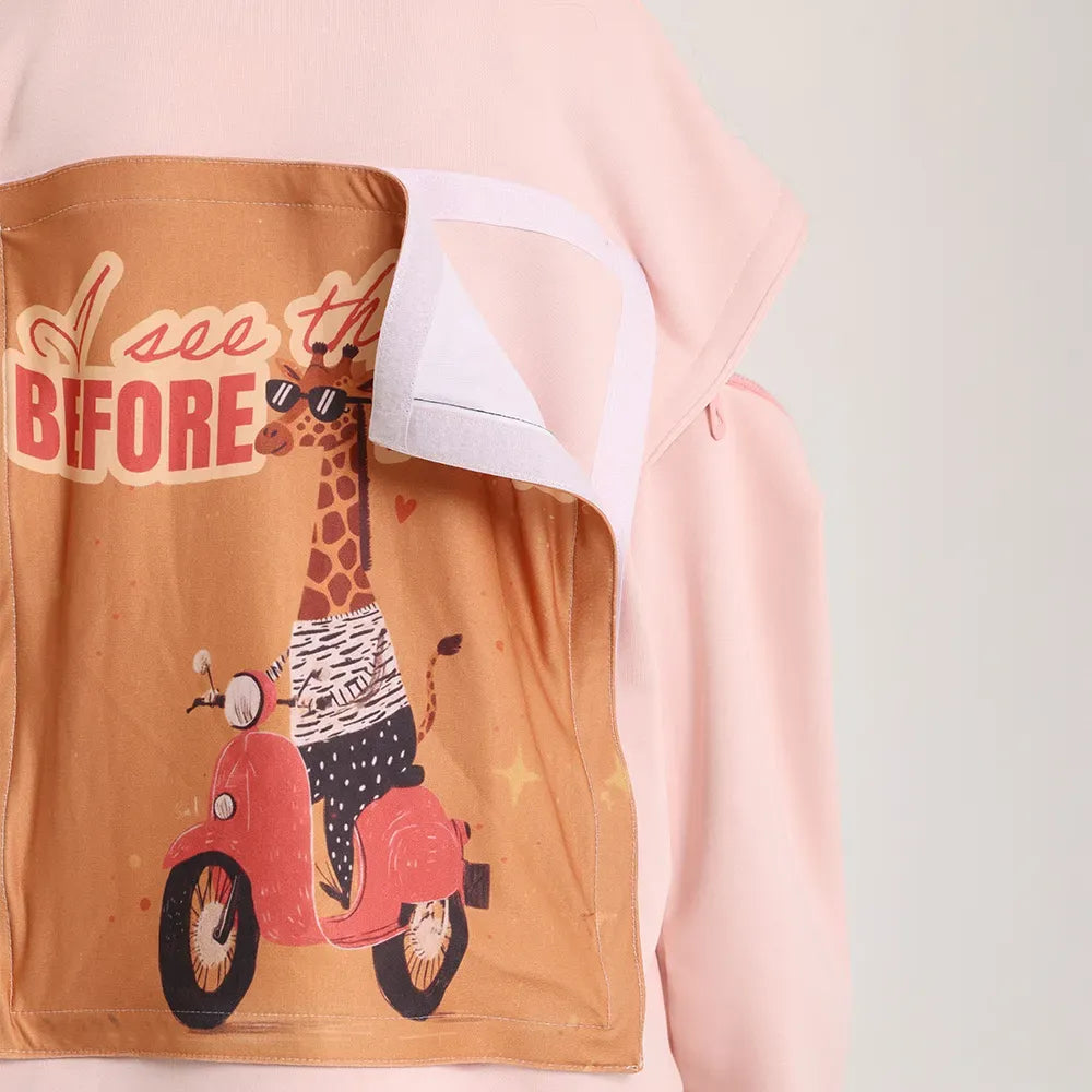 Zip and Switch Sweatshirt + Mystery Reveal print Box  (pink) - image 4