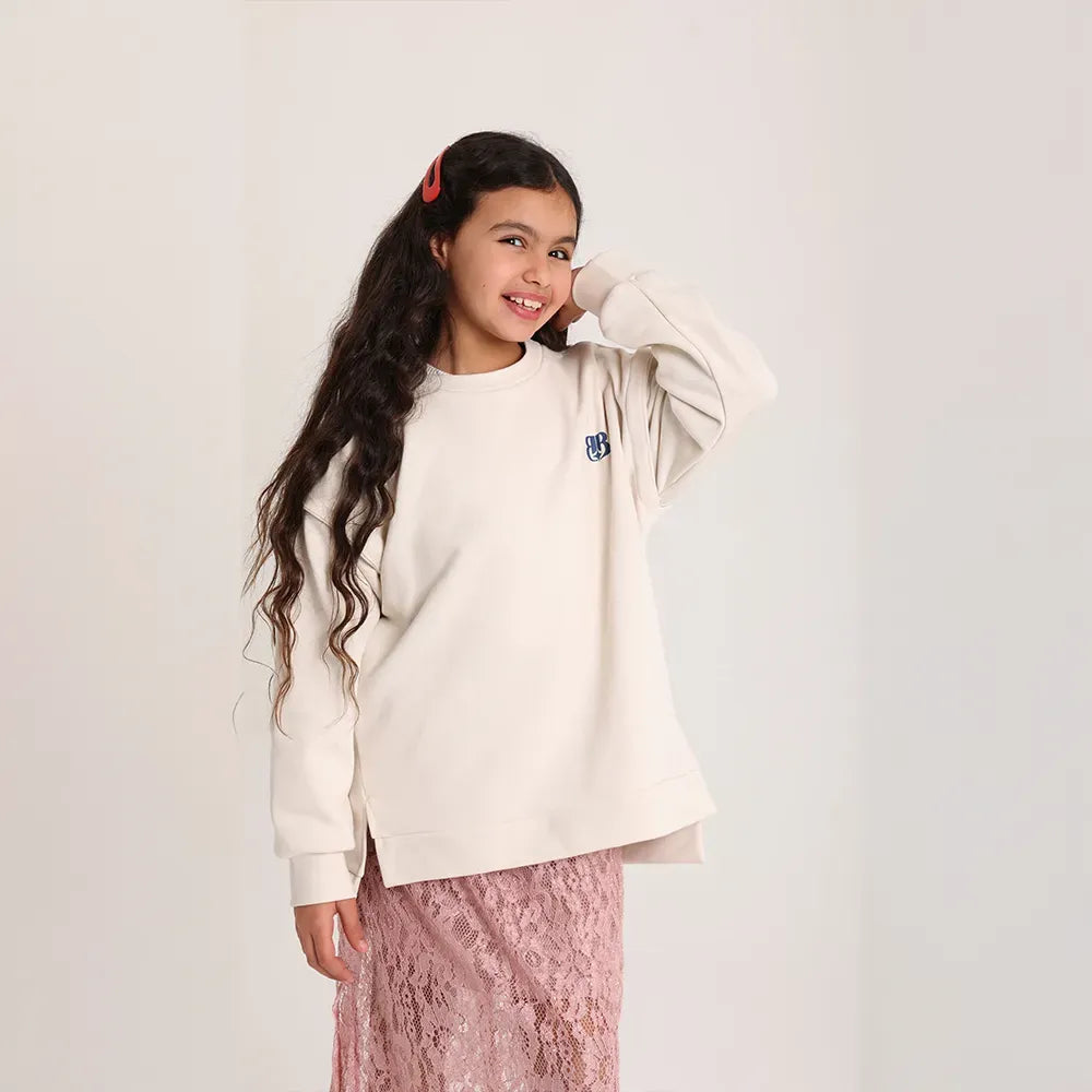 Zip and Switch Sweatshirt + Mystery Reveal print Box  (cloud white)