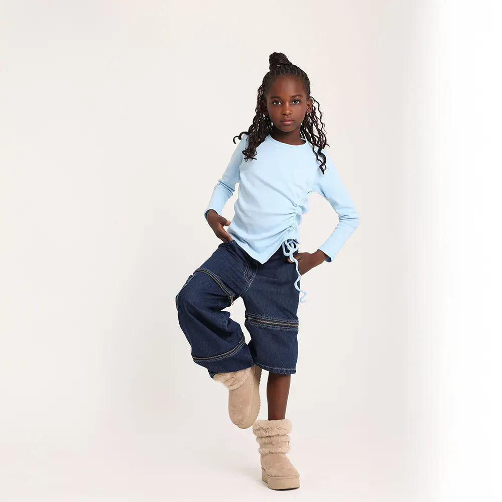 Zip and Switch denim Pants/shorts - image 3
