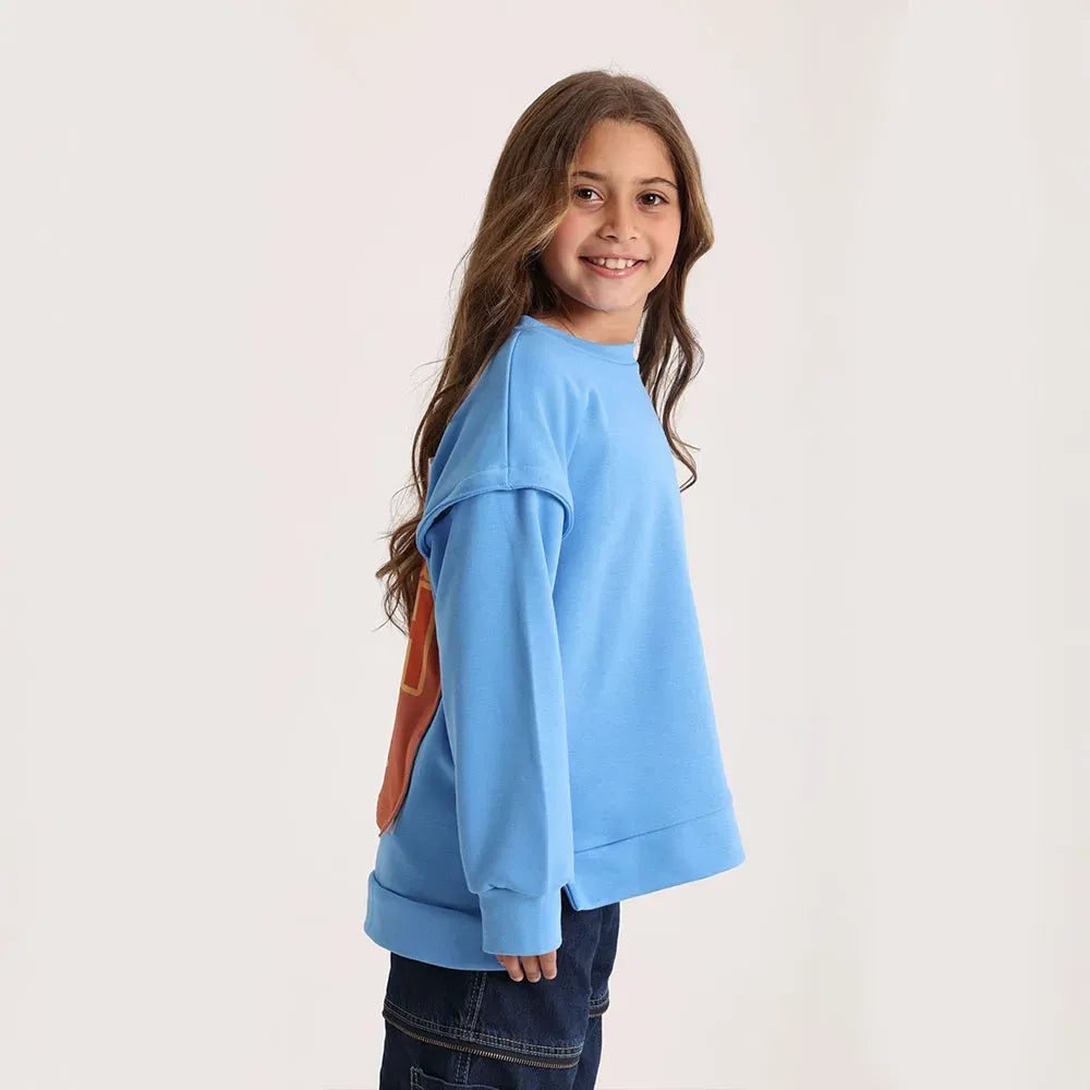 Zip and Switch Sweatshirt + Mystery Reveal print Box  (blue) - image 3