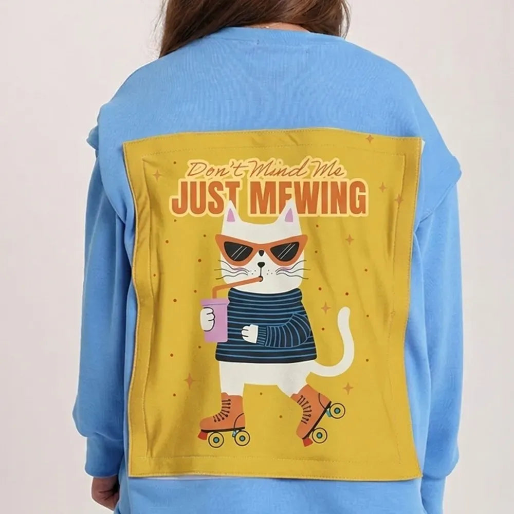 Zip and Switch Sweatshirt + Mystery Reveal print Box  (blue) - image 7