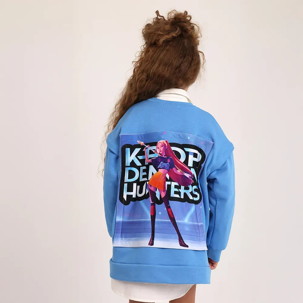 Zip and Switch Sweatshirt + Mystery Reveal print Box  (blue) - image 5
