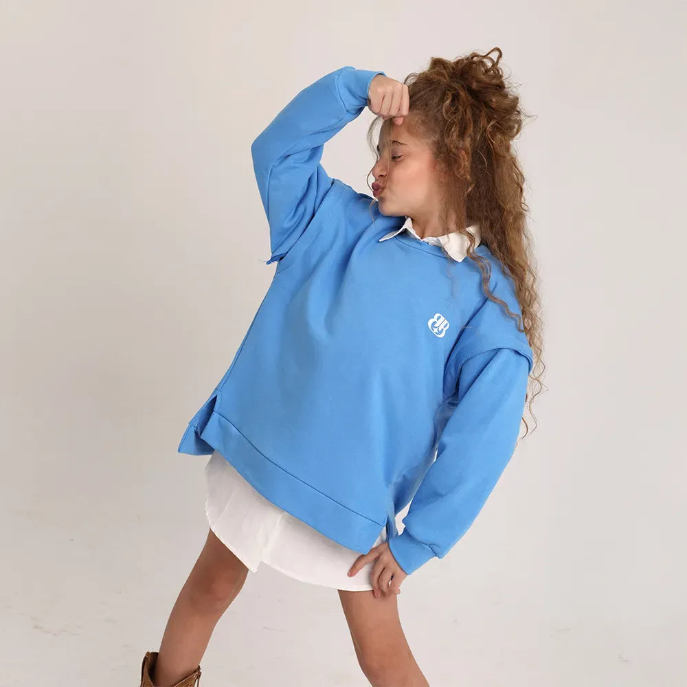 Zip and Switch Sweatshirt + Mystery Reveal print Box  (blue) - image 6