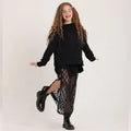 Black Lace skirt with side slit