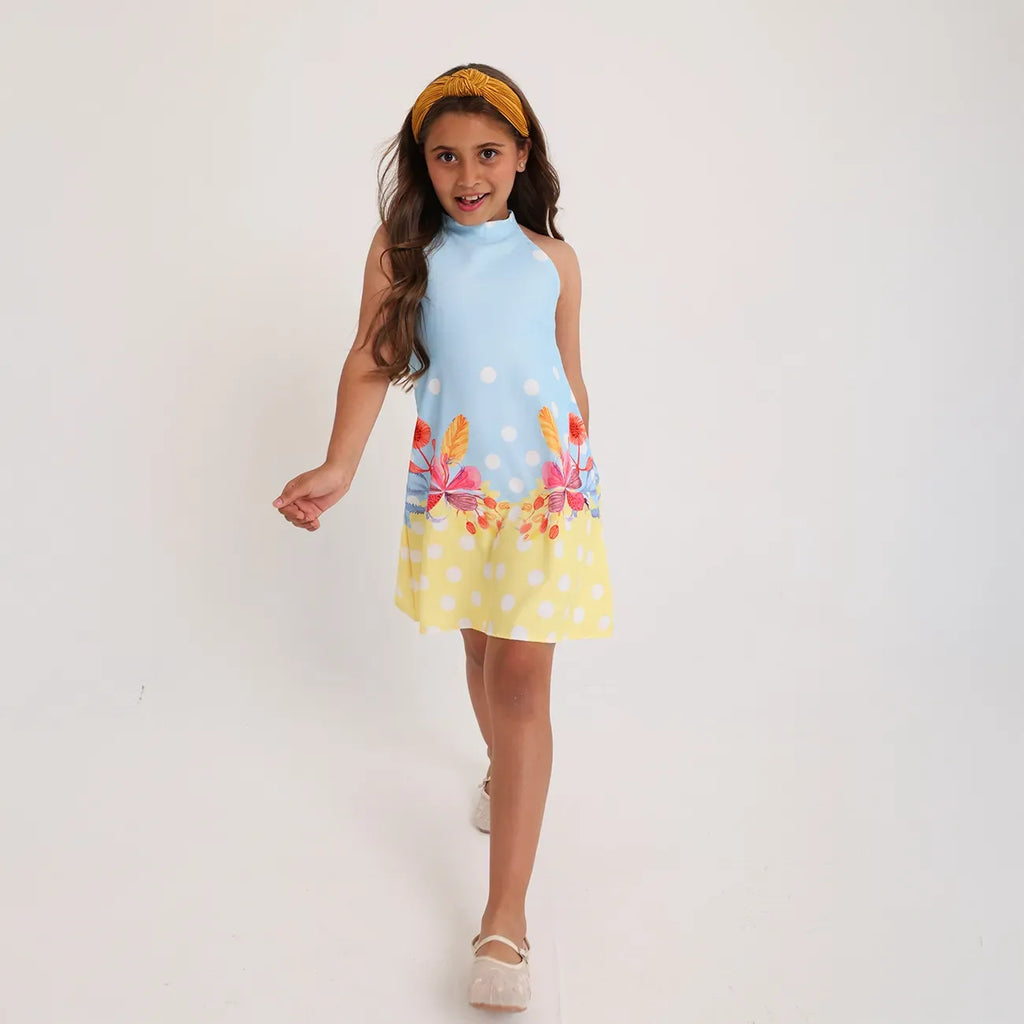 Polka floral dress