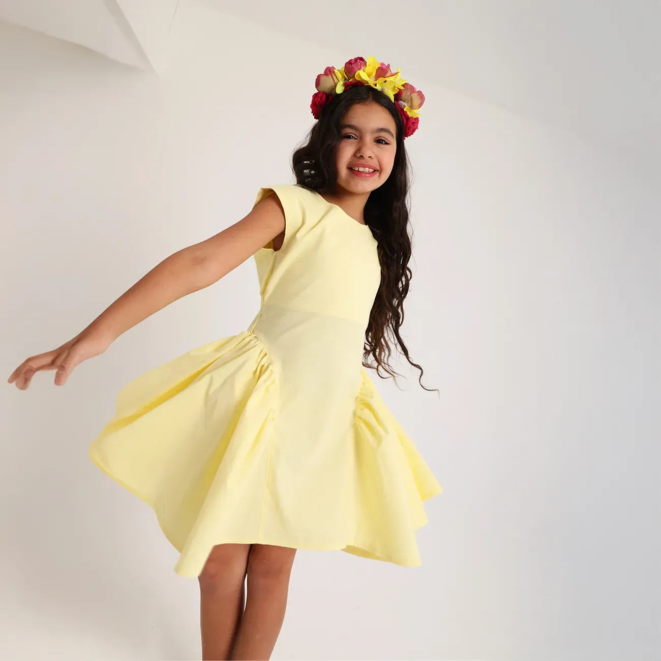 butter yellow Blush dress