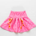 Pinky Floral &Polka Dot Pleated Skirt